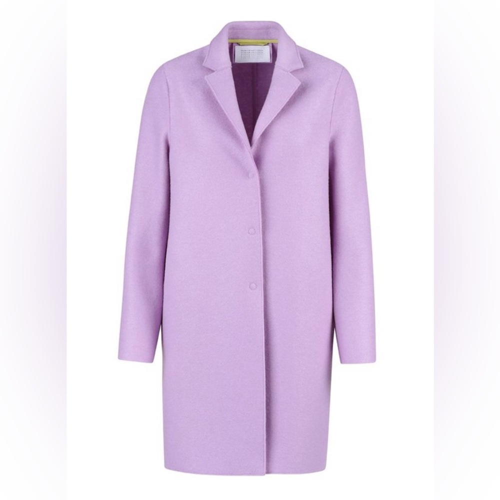 Harris Wharf London Pressed Wool Cocoon Coat, IT40 (US4), Lilac, NWT